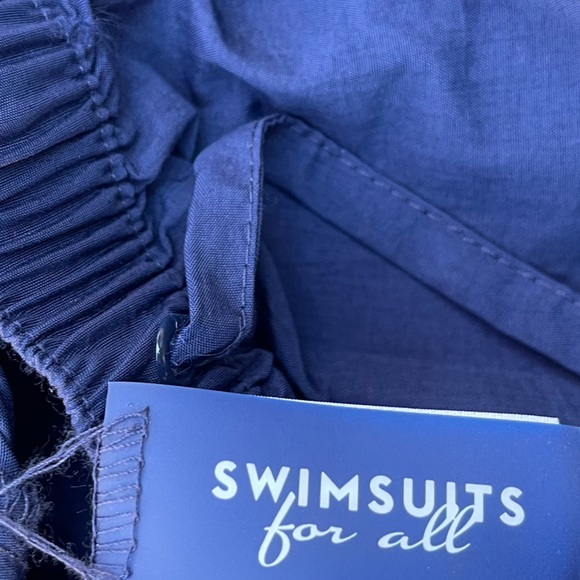 Swimsuits For All Taslon Nylon Capri Coverup Pants Navy blue preloved Sz 22/24 - Picture 4 of 5